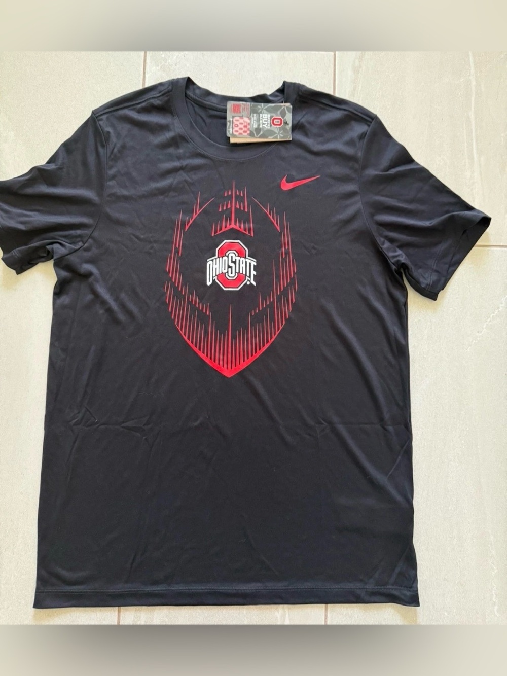 Nike Ohio State Buckeyes Men’s L Dri-FIT Graphic T-Shirt NWT Black
